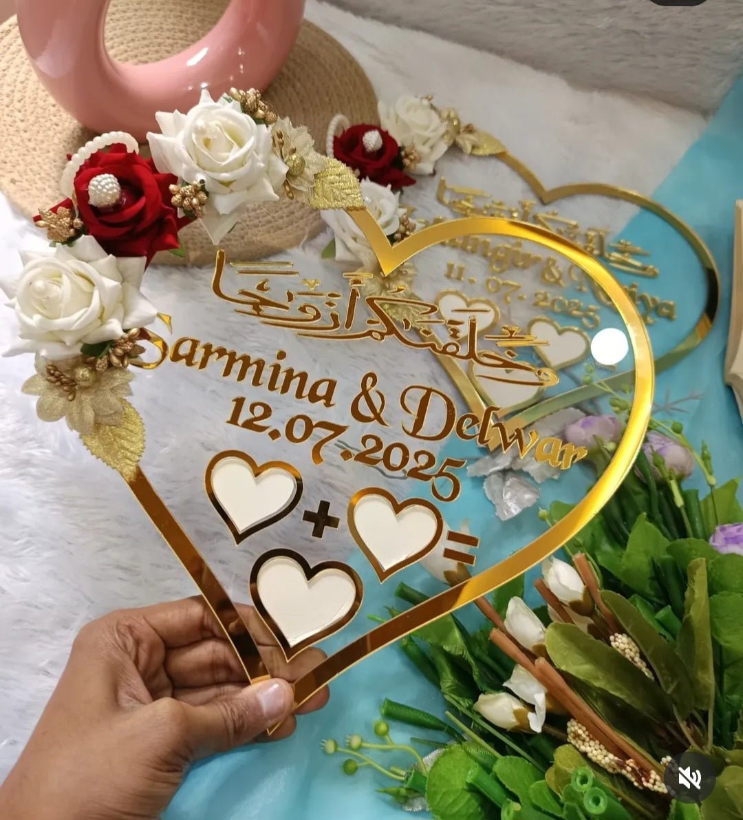 Acrylic Thumbprint Nikaah Nama - Ajmer Gift Charm