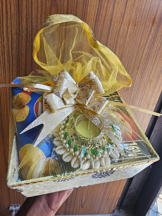 “Celebrate Diwali with our premium gift hamper basket filled with chocolates, snacks & a festive diya platter. Perfect for family, friends & corporate gifting in style.” - Ajmer Gift Charm