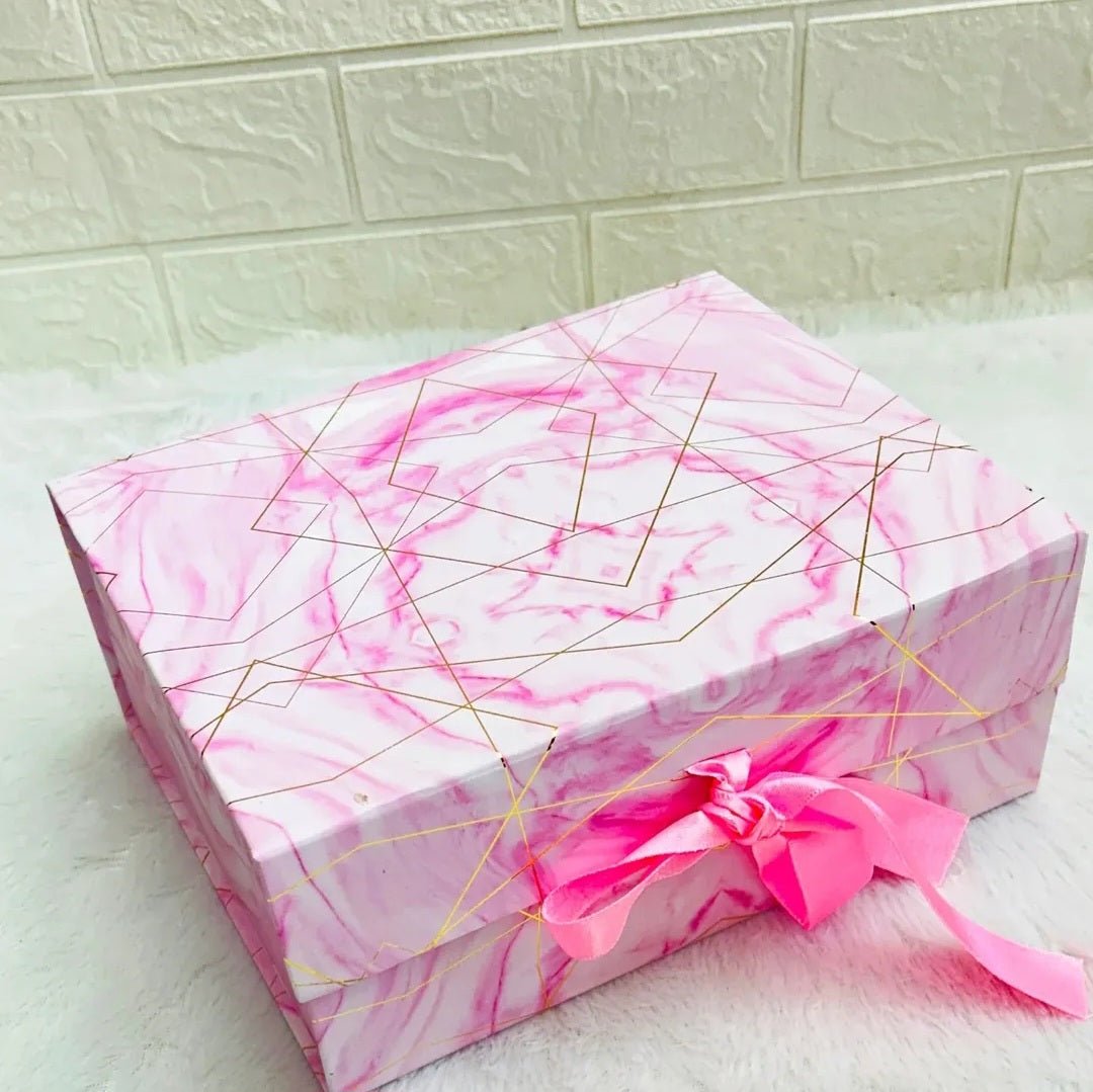 Collapsible Ribbon Gift Box – 8×10×4 inch (Luxury Textured Finish) - Ajmer Gift Charm