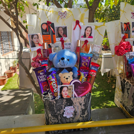 Customized Valentine Luxury Hamper 💖 | Photo Surprise Gift Box - Ajmer Gift Charm