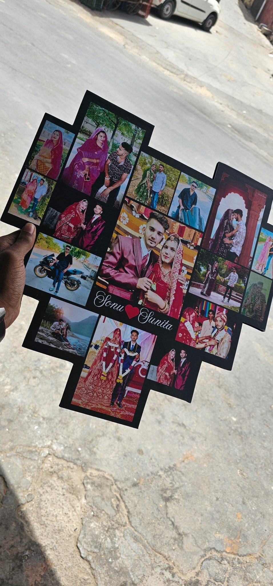 Heart Collage Photo Frame - Ajmer Gift Charm