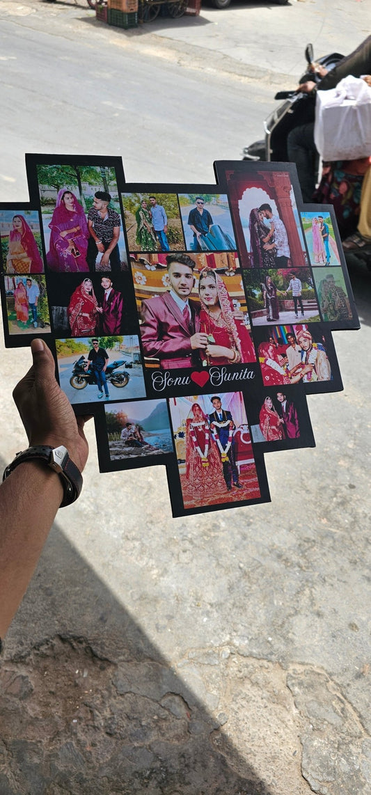 Heart Collage Photo Frame - Ajmer Gift Charm