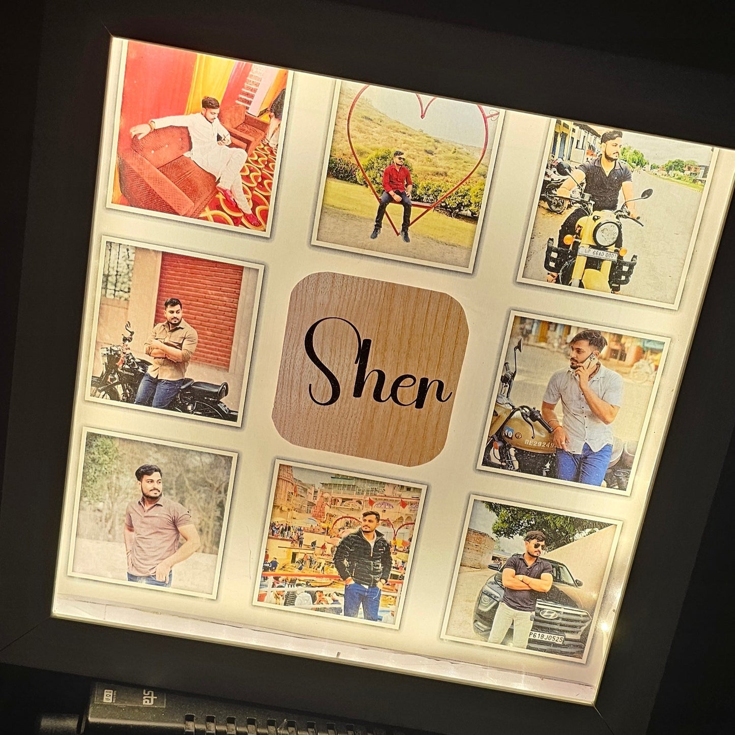 LED Shadow Box Photo Frame – 12x12 Inch - Ajmer Gift Charm