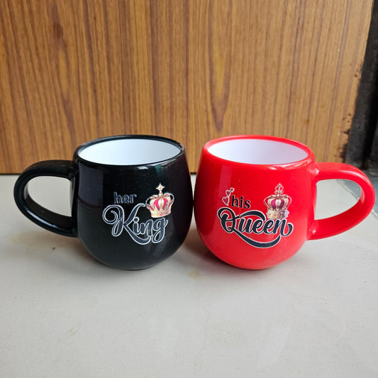 Mr. & Mrs. / King & Queen Unbreakable Mugs – Royal Vibes for Every Sip! 💑 - Ajmer Gift Charm