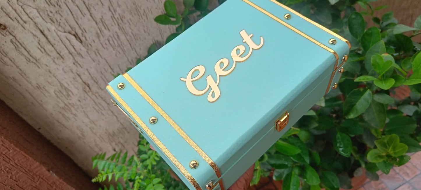Name Vanity Leatherrate Trunk Box - Ajmer Gift Charm