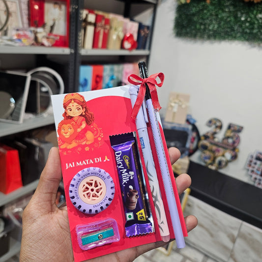 Navratri Kanjak Return Gift – Stationery Gift Card (₹59 Only) 🌸🙏✏️ - Ajmer Gift Charm