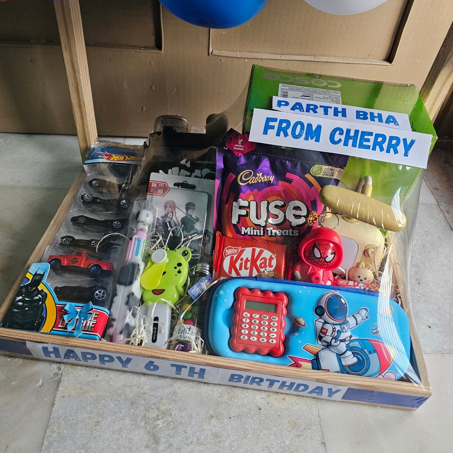 Personalized Kids Birthday Hamper – Toys, Chocolates & Balloons Surprise Box - Ajmer Gift Charm