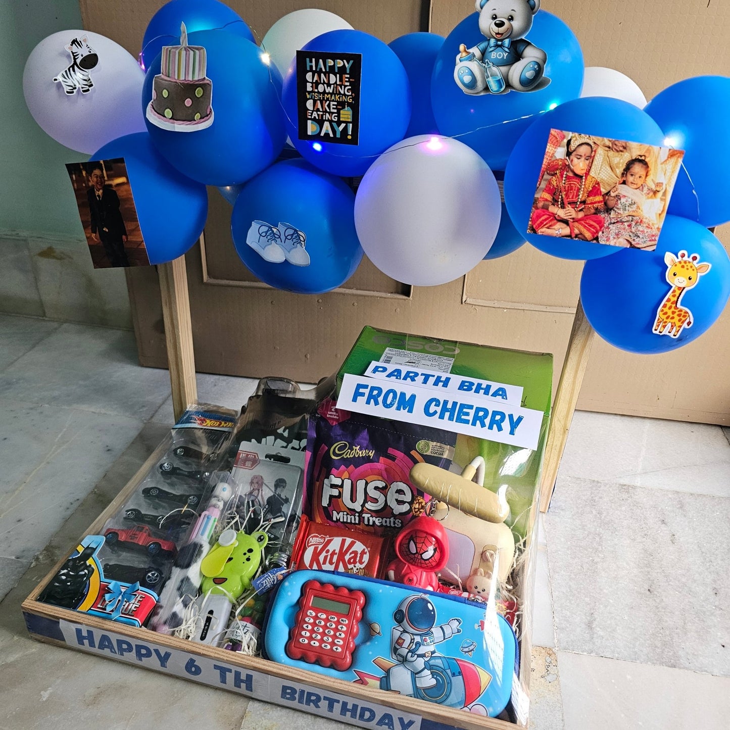 Personalized Kids Birthday Hamper – Toys, Chocolates & Balloons Surprise Box - Ajmer Gift Charm