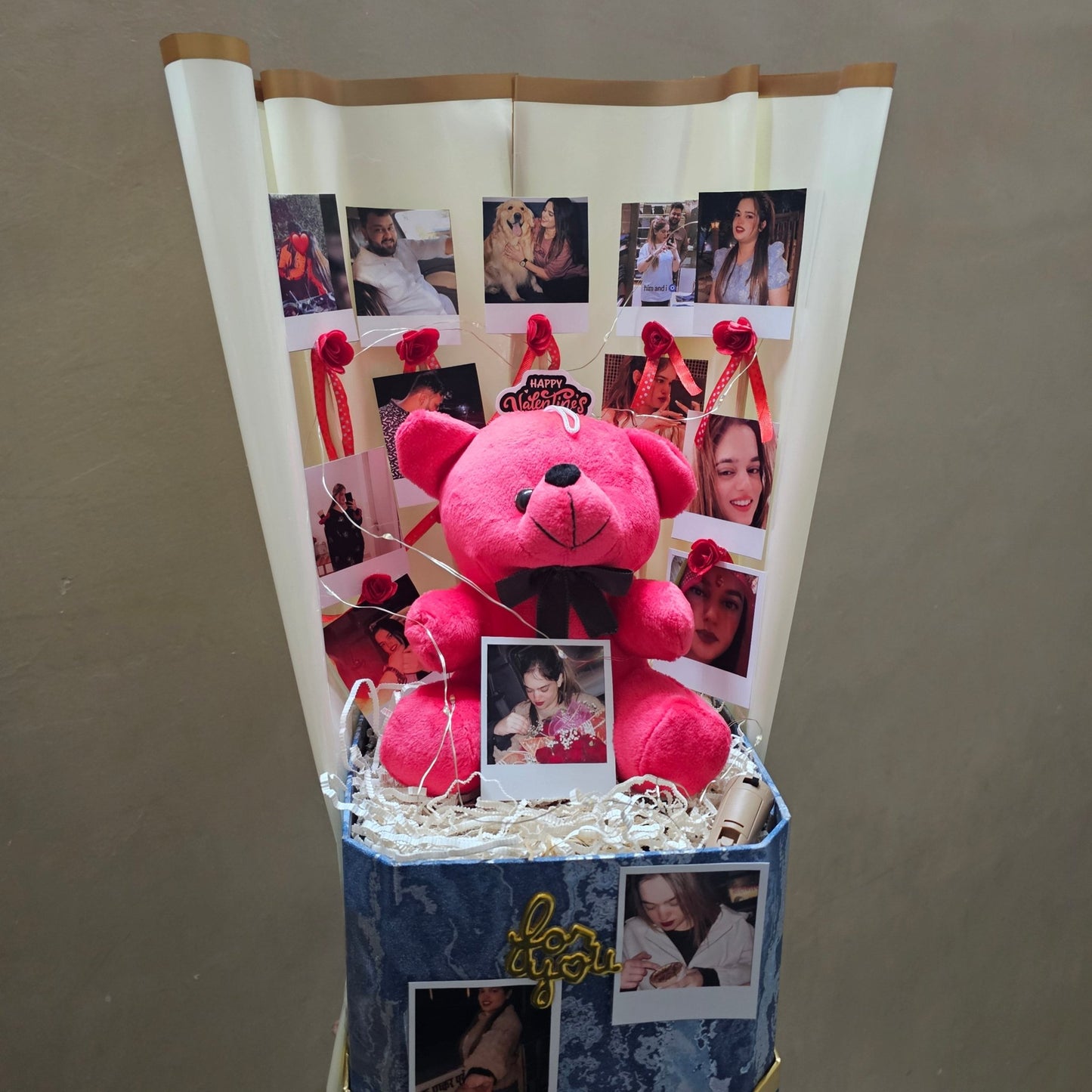 Personalized Teddy Memory Box ππ§Έ | Photo Surprise Gift Hamper - Ajmer Gift Charm
