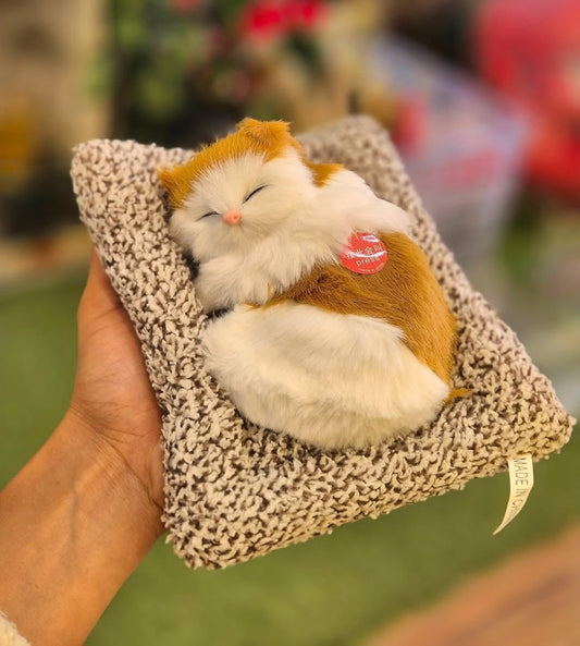 "Realistic Sleeping Cat Plush – Purring Showpiece Gift for Cat Lovers" - Ajmer Gift Charm