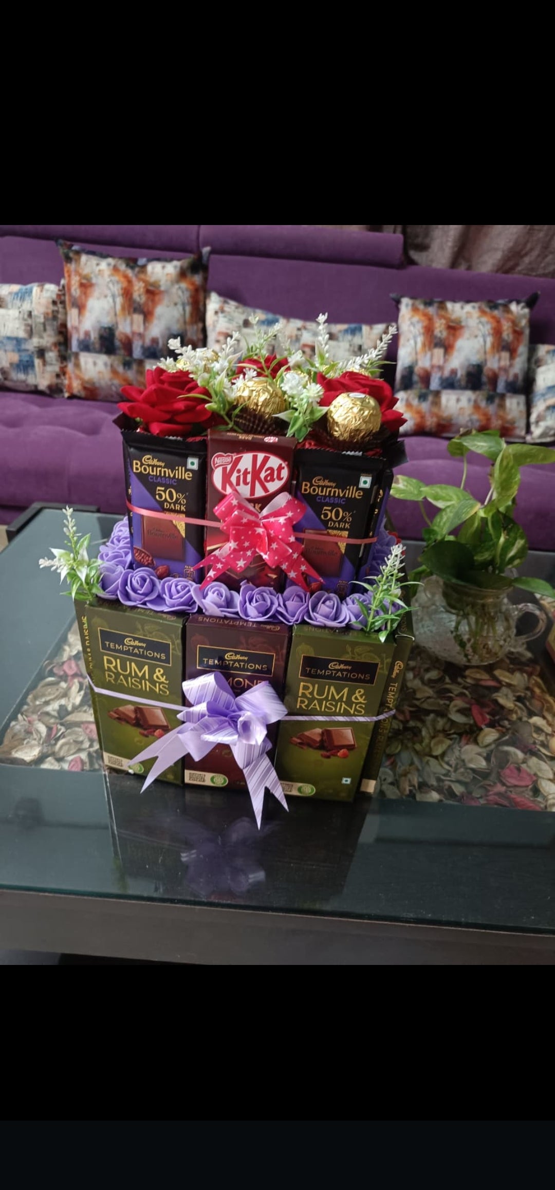 "Engagement Special: Dark Chocolate Hamper Tower