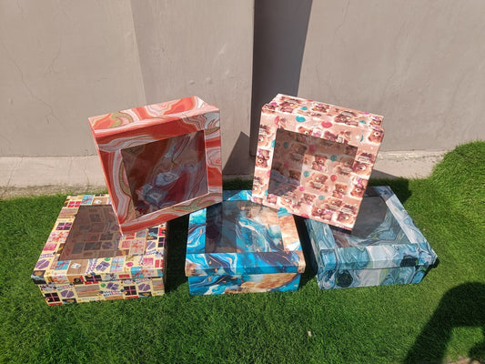 Transparent Lid Gift Hamper Box - Ajmer Gift Charm