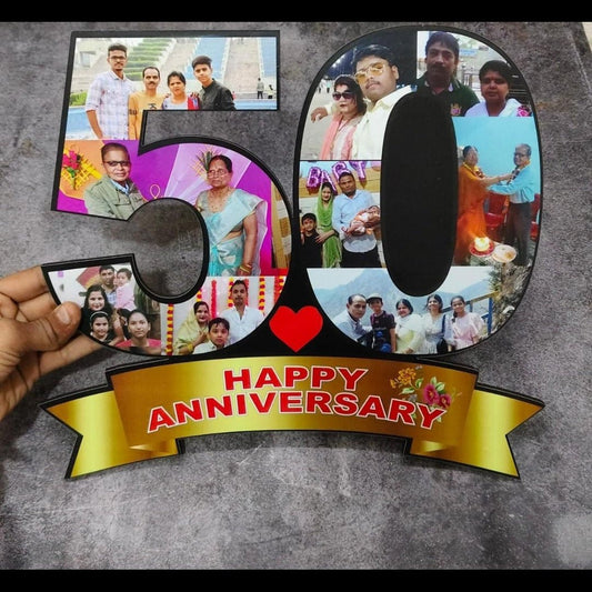 50 Golden Years Custom Cutout Photo Frame! - Ajmer Gift Charm