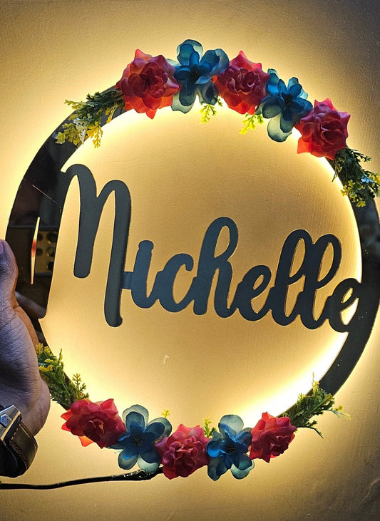 Acrylic name with warm light - Ajmer Gift Charm