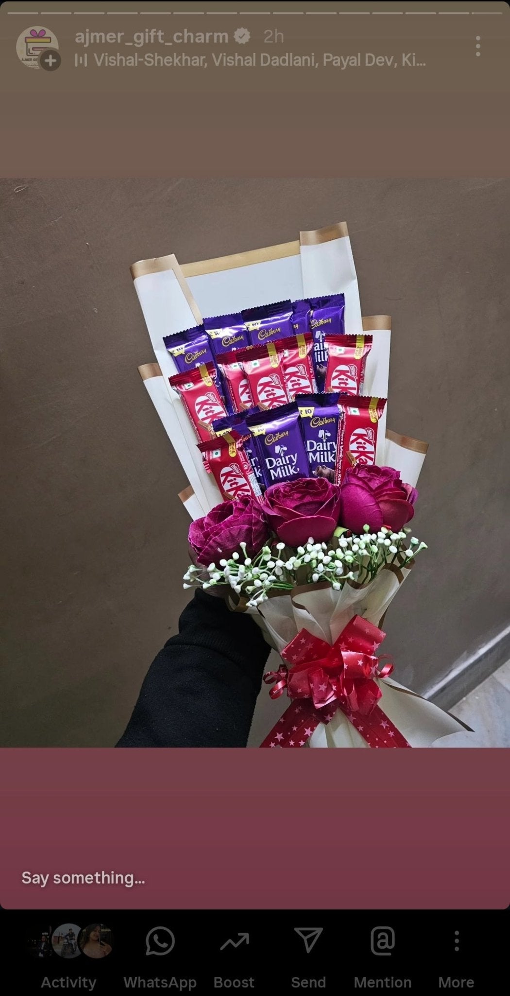Chocolate Rose Bouquet 💖🍫🌹 | Romantic Surprise Gift (₹750) - Ajmer Gift Charm