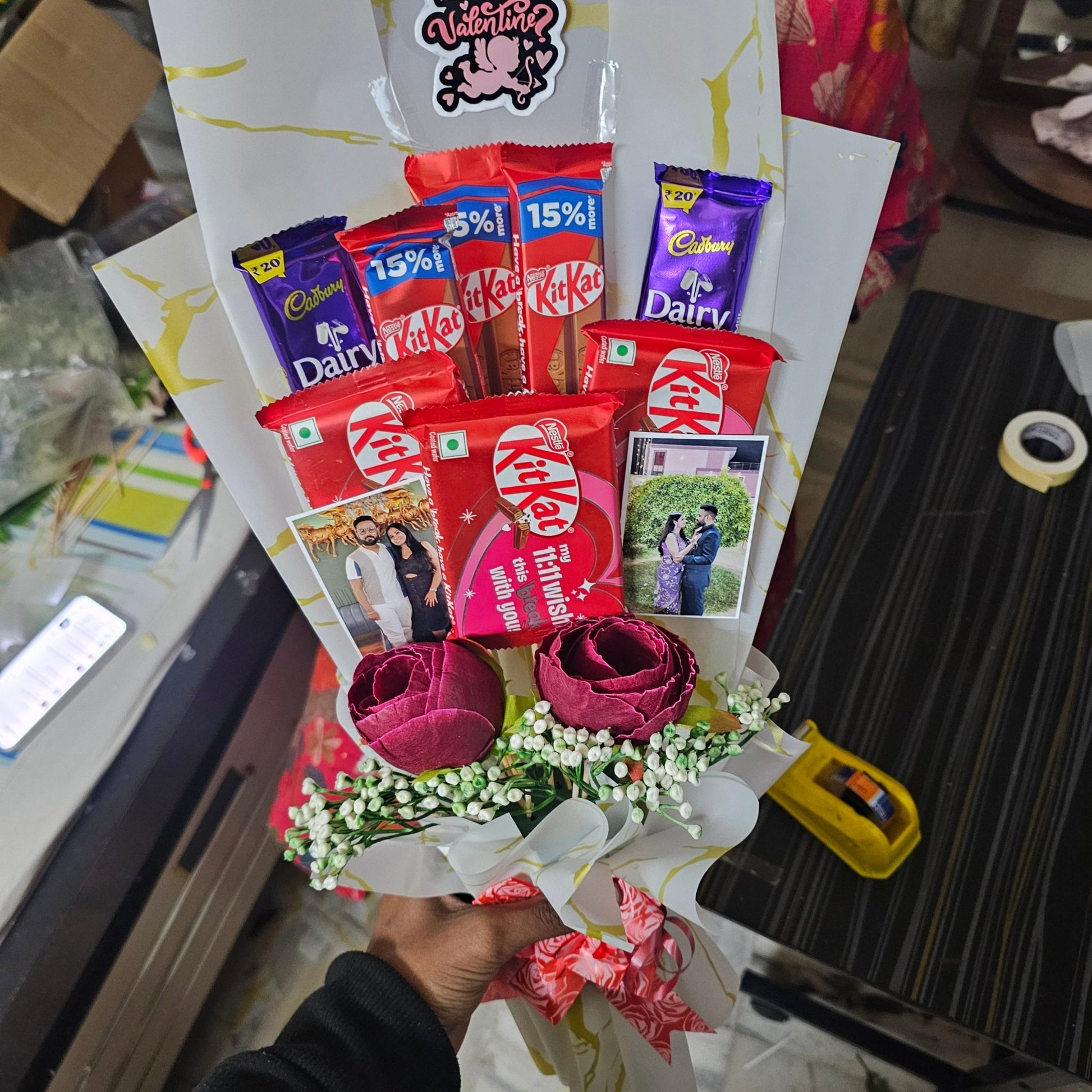 Chocolate Rose Bouquet 💖🍫🌹 | Romantic Surprise Gift (₹750) - Ajmer Gift Charm