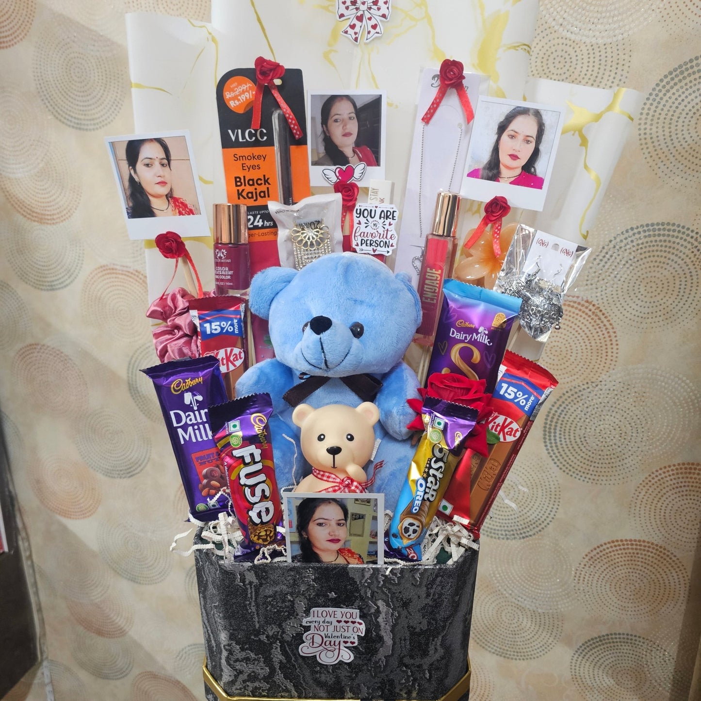 Customized Valentine Luxury Hamper 💖 | Photo Surprise Gift Box - Ajmer Gift Charm