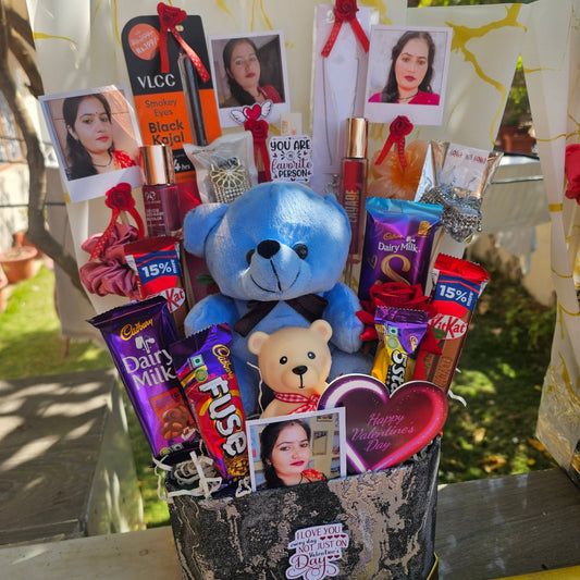 Customized Valentine Luxury Hamper 💖 | Photo Surprise Gift Box - Ajmer Gift Charm