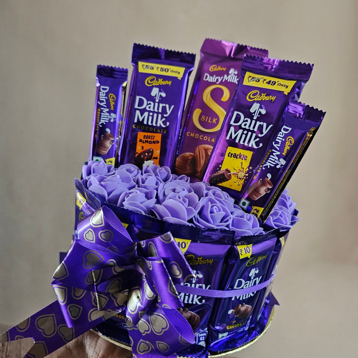 🍫💜 Dairy Milk Chocolate Rose Bouquet | Premium Chocolate Flower Gift - Ajmer Gift Charm