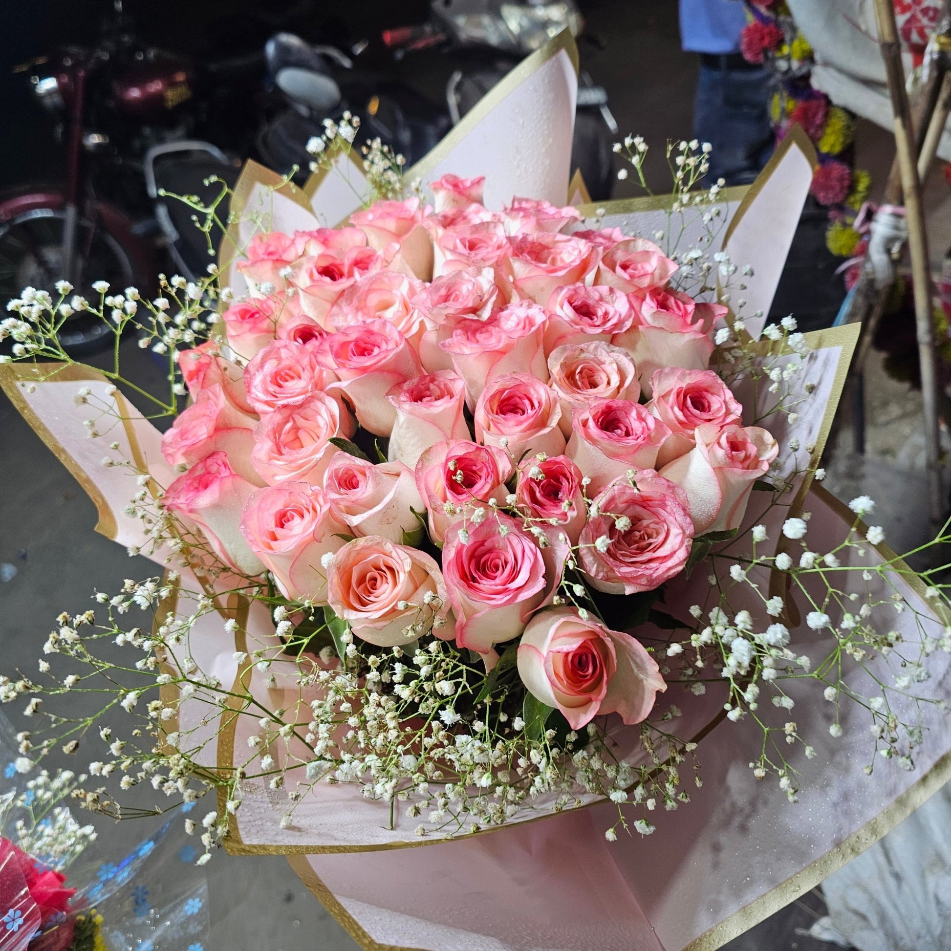 Elegant Pink Rose Bouquet 🌸 | Perfect Romantic & Surprise Gift - Ajmer Gift Charm