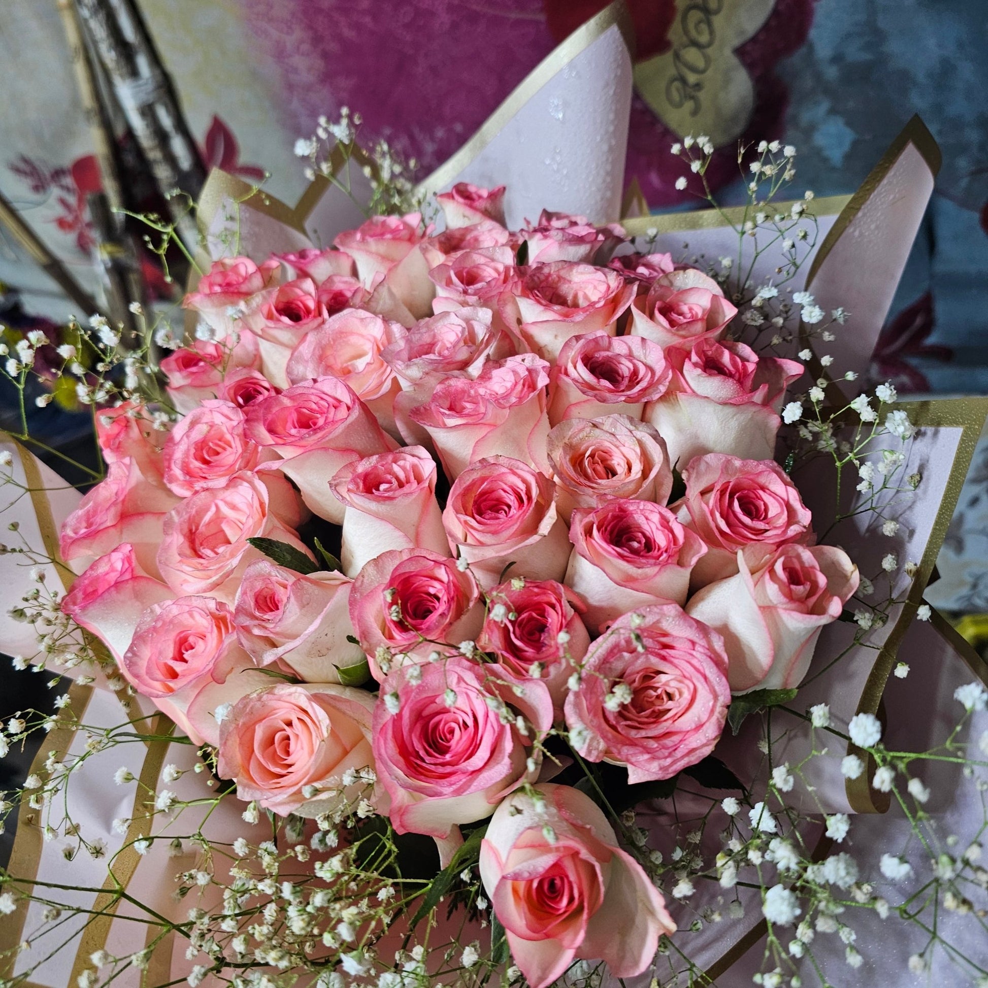 Elegant Pink Rose Bouquet 🌸 | Perfect Romantic & Surprise Gift - Ajmer Gift Charm