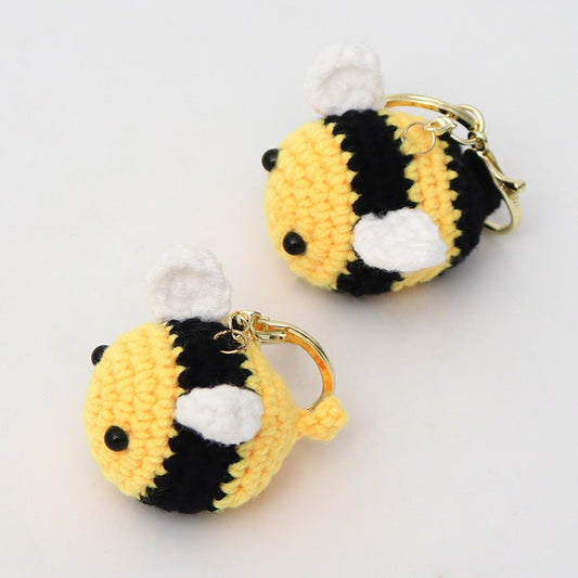 Handmade Crochet Bee Keychain – Cute, Mini & Perfect for Gifting 🐝💛 - Ajmer Gift Charm
