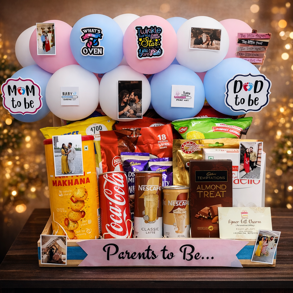 Luxury Parents To Be Hamper 💖 | Customized Pregnancy Surprise Gift - Ajmer Gift Charm