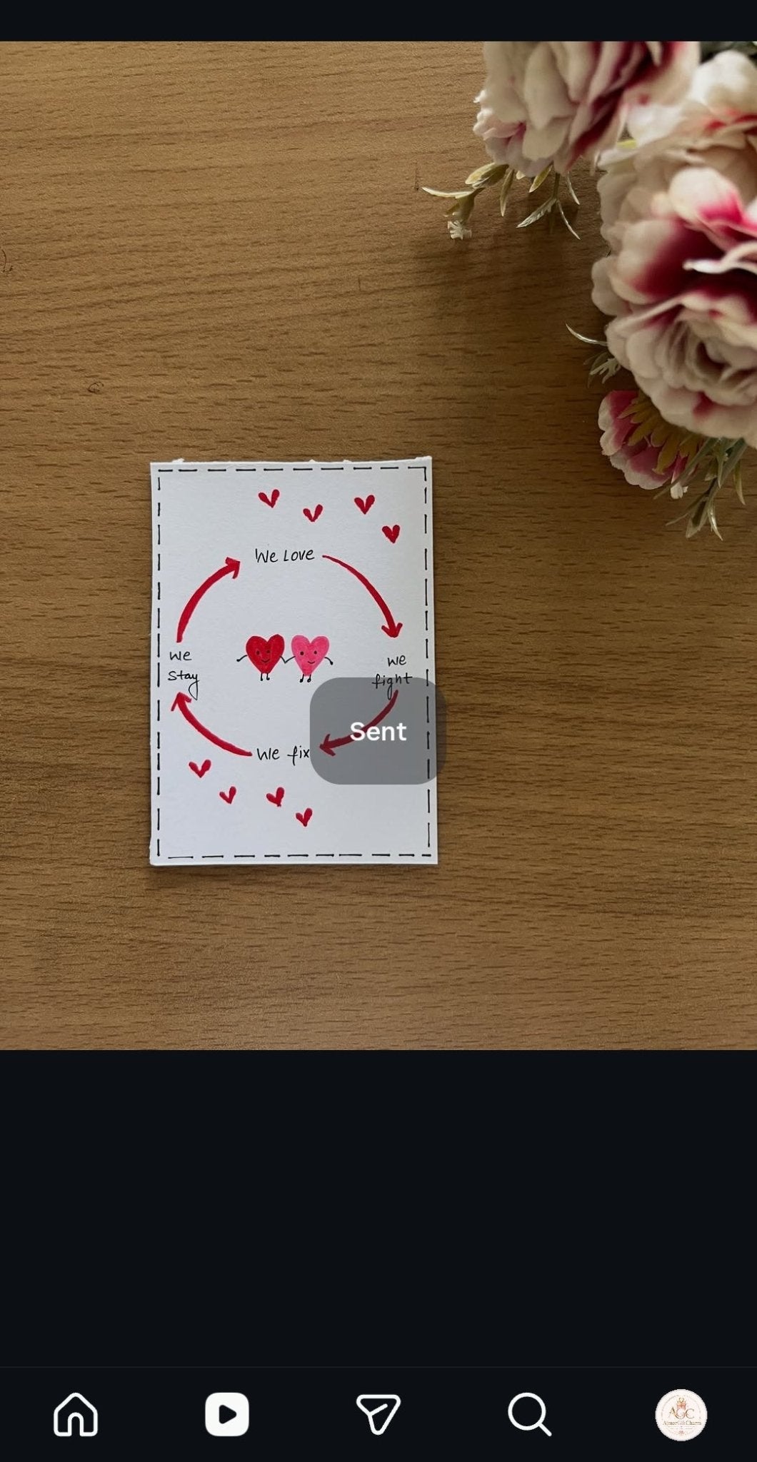 Mini Handmade Cards – Tiny Messages, Big Smiles! 💖 Minimum 6 pcs cards - Ajmer Gift Charm