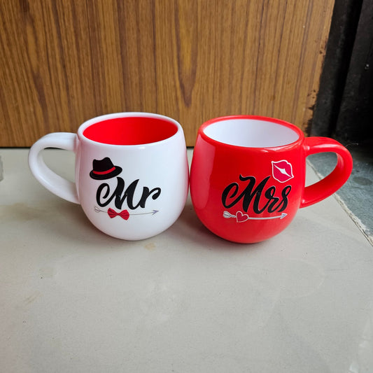 Mr. & Mrs. / King & Queen Unbreakable Mugs – Royal Vibes for Every Sip! 💑 - Ajmer Gift Charm