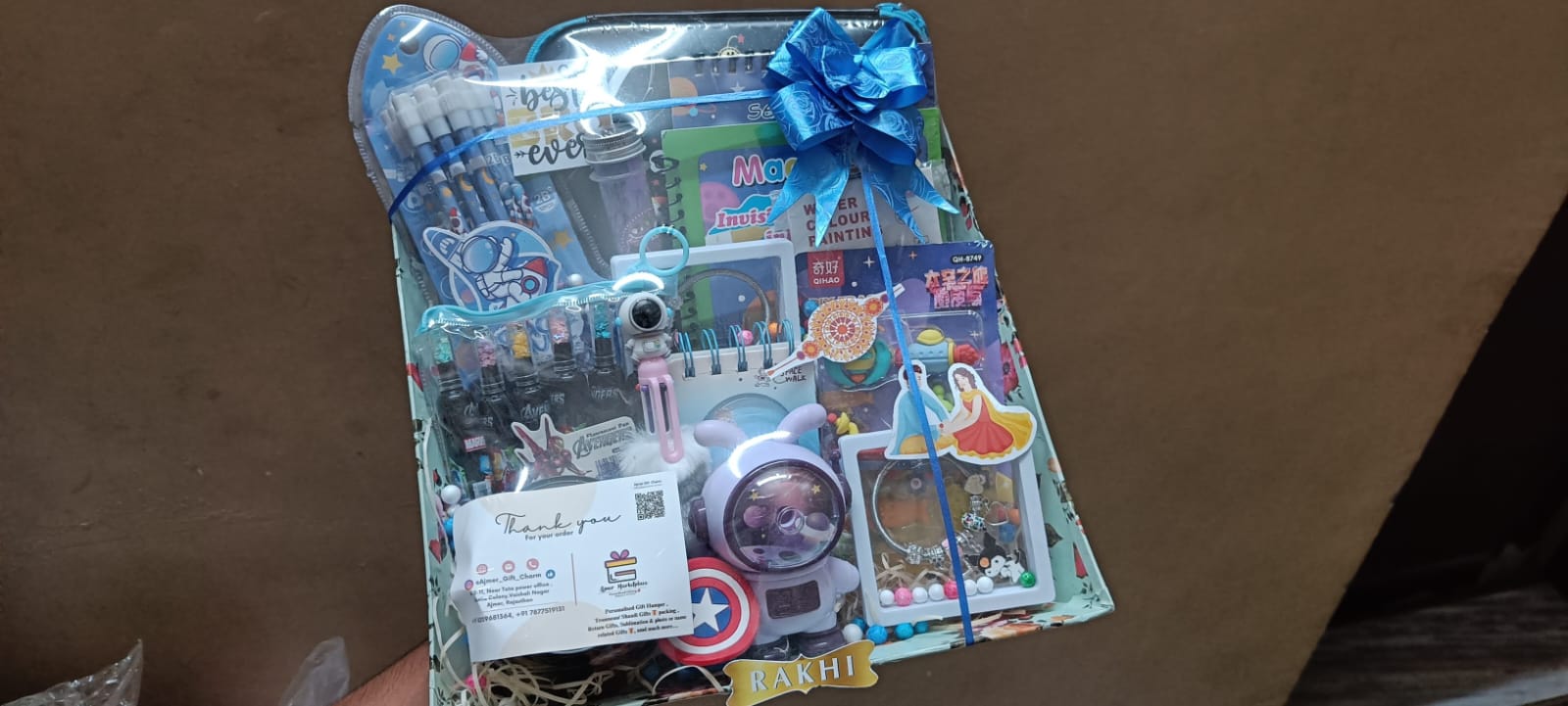 🚀 Out - of - this - World Blue Space Hamper for Kids – Rakhi Special! 🌌 - Ajmer Gift Charm