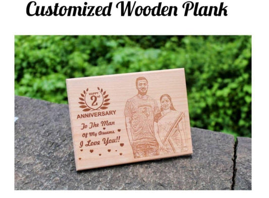 Personalised Wooden Engrave Plank FRAME - Ajmer Gift Charm