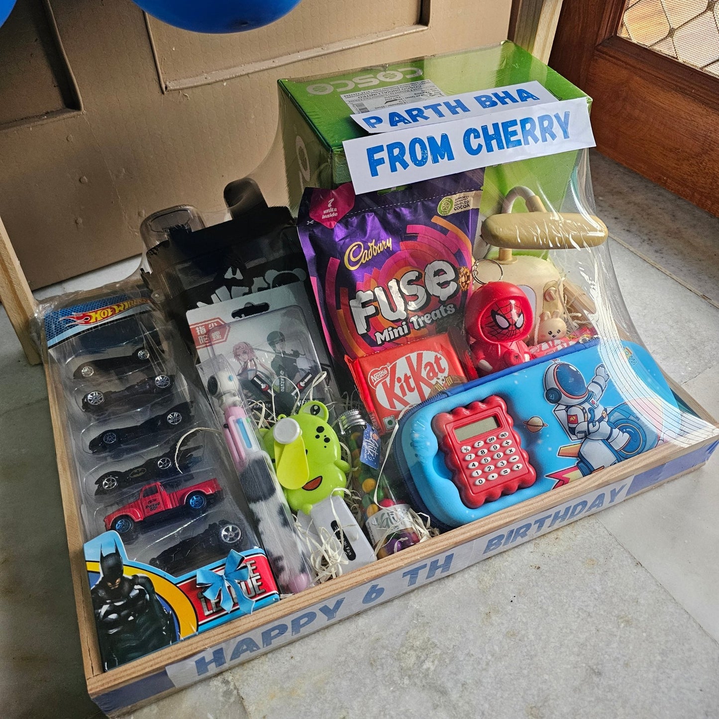Personalized Kids Birthday Hamper – Toys, Chocolates & Balloons Surprise Box - Ajmer Gift Charm