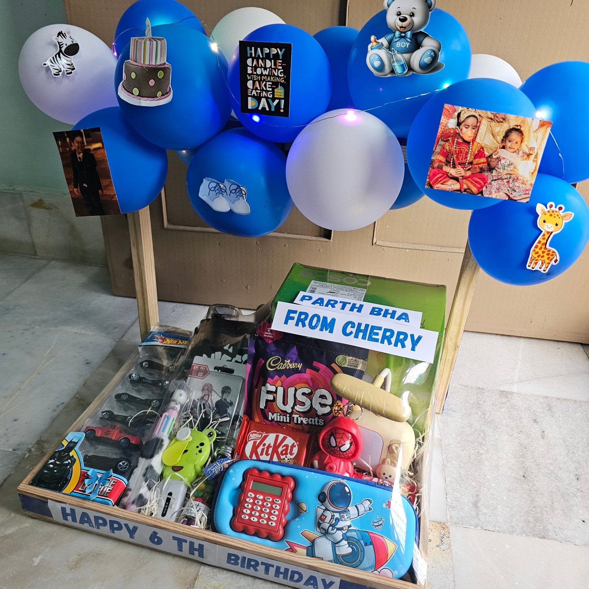 Personalized Kids Birthday Hamper – Toys, Chocolates & Balloons Surprise Box - Ajmer Gift Charm