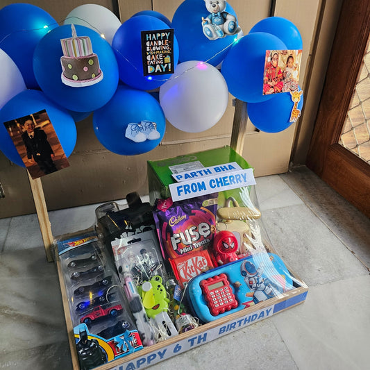 Personalized Kids Birthday Hamper – Toys, Chocolates & Balloons Surprise Box - Ajmer Gift Charm