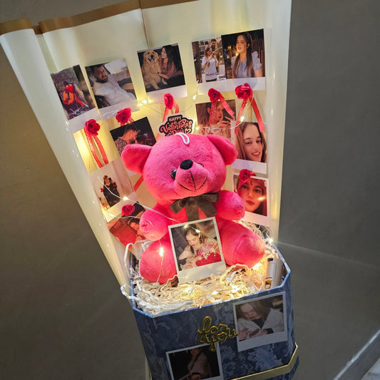 Personalized Teddy Memory Box 💖🧸 | Photo Surprise Gift Hamper - Ajmer Gift Charm