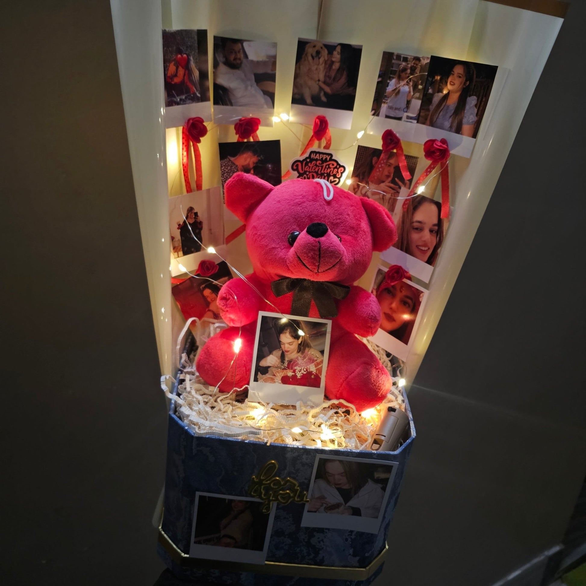 Personalized Teddy Memory Box 💖🧸 | Photo Surprise Gift Hamper - Ajmer Gift Charm