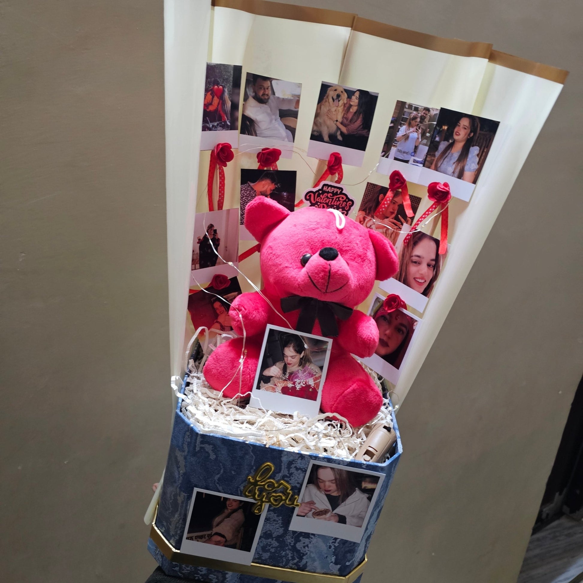 Personalized Teddy Memory Box 💖🧸 | Photo Surprise Gift Hamper - Ajmer Gift Charm