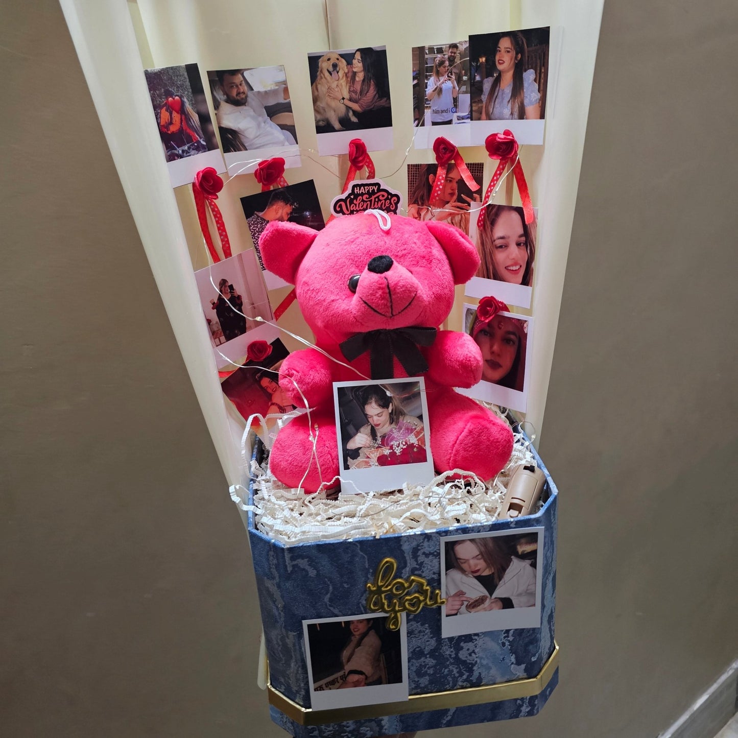 Personalized Teddy Memory Box 💖🧸 | Photo Surprise Gift Hamper - Ajmer Gift Charm