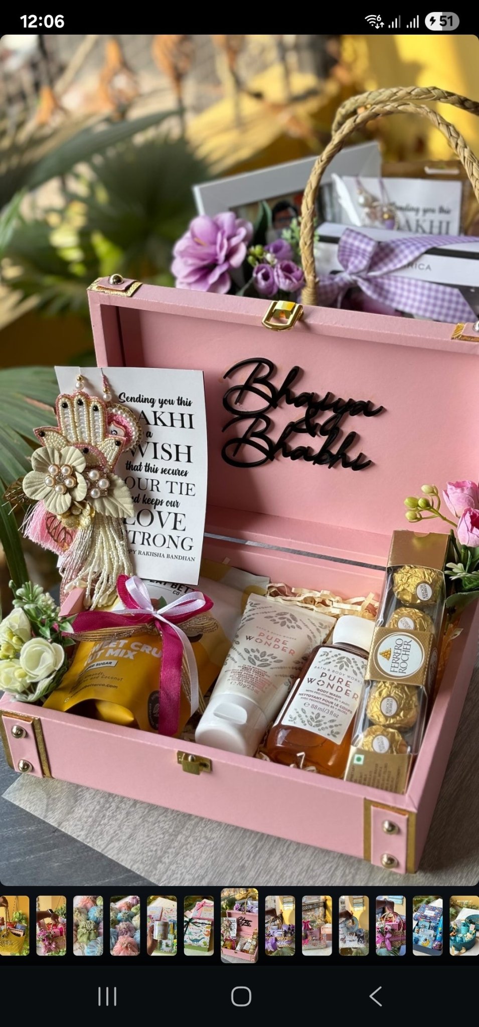 Premium Bhaiya Bhabhi Rakhi Gift Hamper | Raksha Bandhan Special - Ajmer Gift Charm