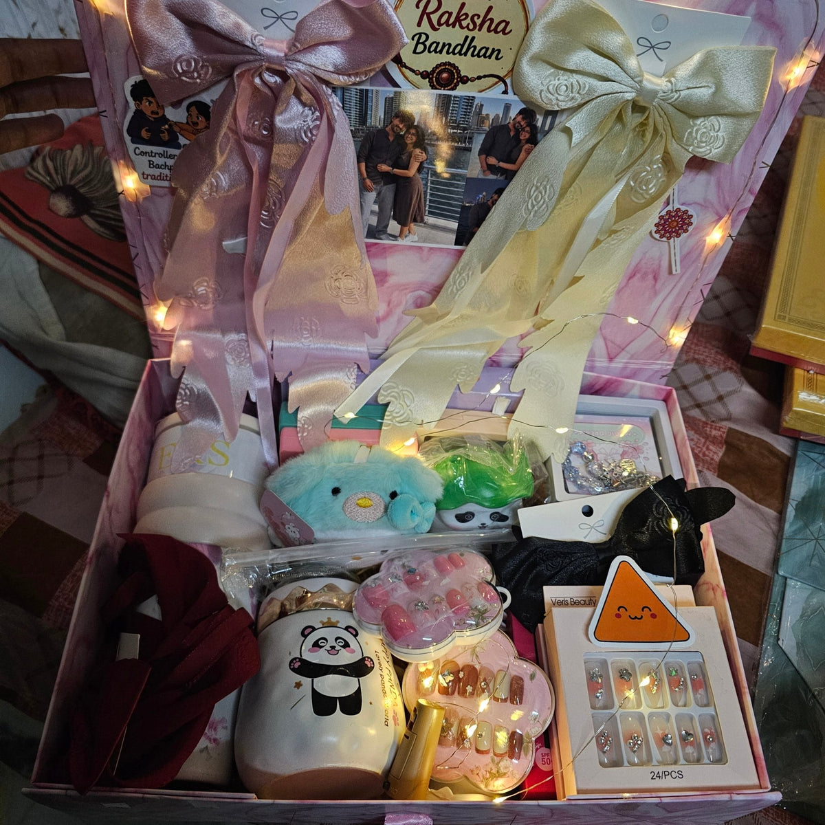 Premium Gift Hamper for Her | Personalised Rakhi & Celebration Gift Box - Ajmer Gift Charm