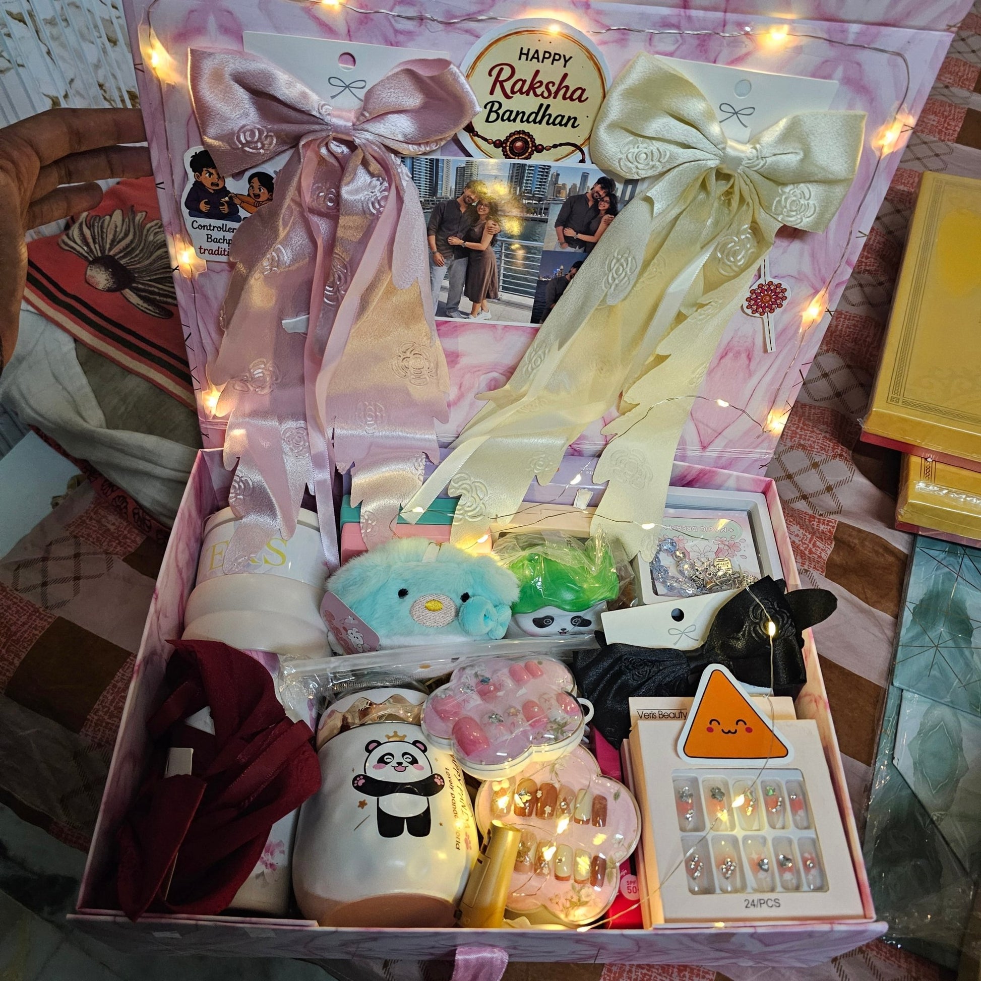 Premium Gift Hamper for Her | Personalised Rakhi & Celebration Gift Box - Ajmer Gift Charm
