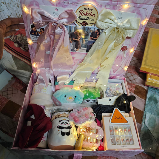 Premium Gift Hamper for Her | Personalised Rakhi & Celebration Gift Box - Ajmer Gift Charm