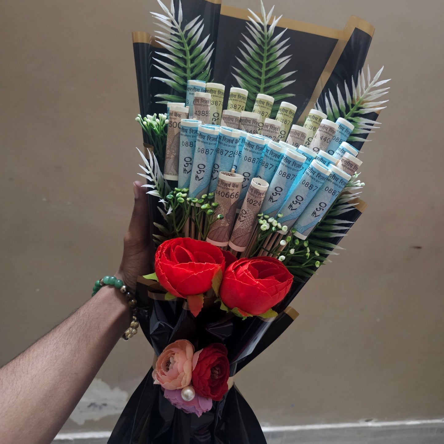 Premium Shagun Money Bouquet 💸 | Elegant Cash Gift Arrangement (₹1100) - Ajmer Gift Charm