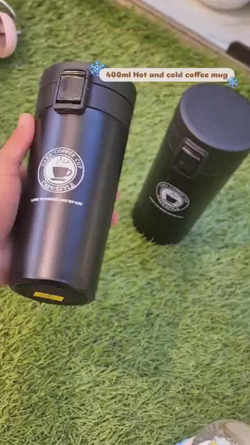 400ml Insulated Stainless Steel Coffee Mug – Spill-Proof & Travel Friendly