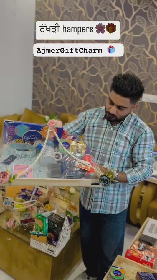 “Personalised Rakhi Gift Hamper for Brother – Shirt, Perfume, Chocolates, Custom Mug & More!”