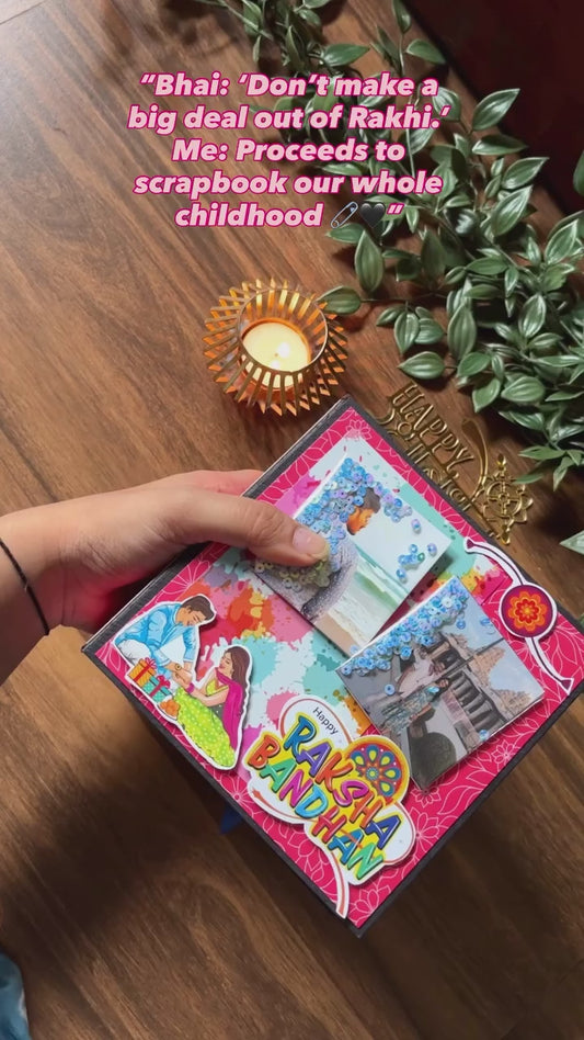 Personalized Rakhi Scrapbook — Cherish Memories with Photos, Quotes & Love