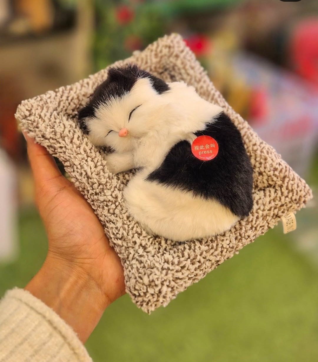 "Realistic Sleeping Cat Plush – Purring Showpiece Gift for Cat Lovers" - Ajmer Gift Charm