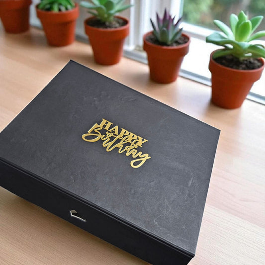 Customizable Gift Hamper Black ribbon box for Her – Under ₹1500 | Sipper, Cosmetics, Chocolates & More