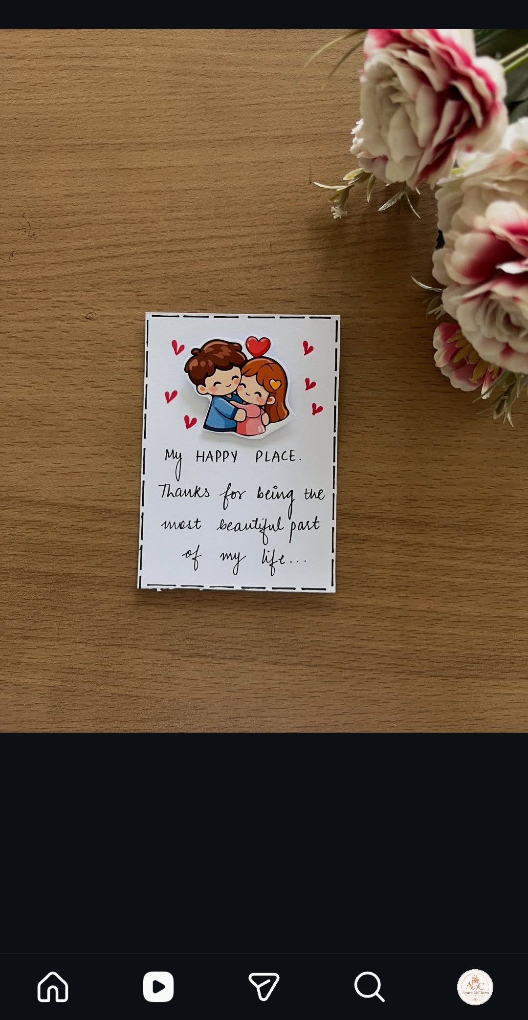 Mini Handmade Cards – Tiny Messages, Big Smiles! 💖 Minimum 6 pcs cards