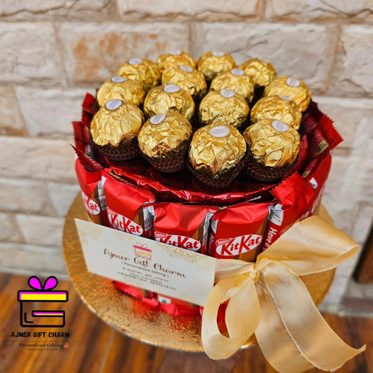 🍫 KitKat & Ferrero Rocher Chocolate Bouquet – A Sweet Treat with Style! 💐
